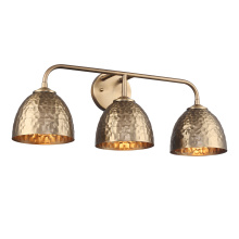 Golden 6950-BA3 MBS-MBS - Golden Lighting Shepard 3-light Vanity in Modern Brass and Modern Brass shade